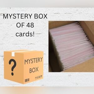 Mystery Box of 48 Cards. Sealed in plastic with gold tone writing & Envelope